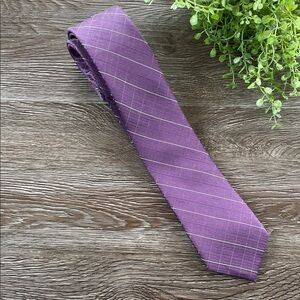 Calvin Klein Big Boy Tie Classic Purple Striped